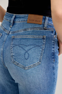 Judy Blue - Melanie Mid Rise Wide Leg Crop With Wide Hem