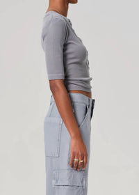 Citizens Of Humanity - Women's Balboa Nali Short Sleeve Henley Top