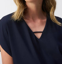 Joseph Ribkoff - V-neck Lightweight Asymmetric Top