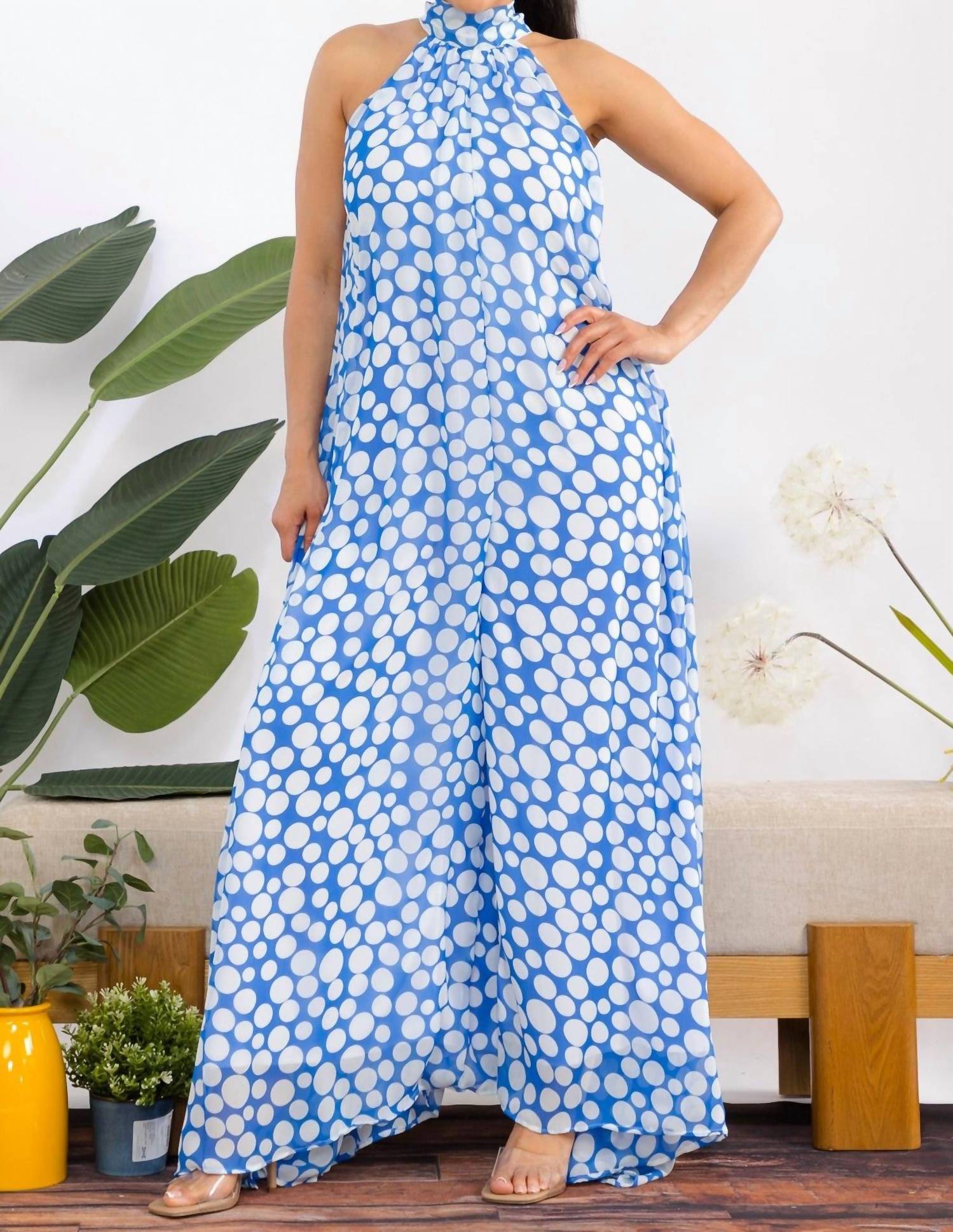 Karen T Design - Polka Dots Halter Jumpsuit