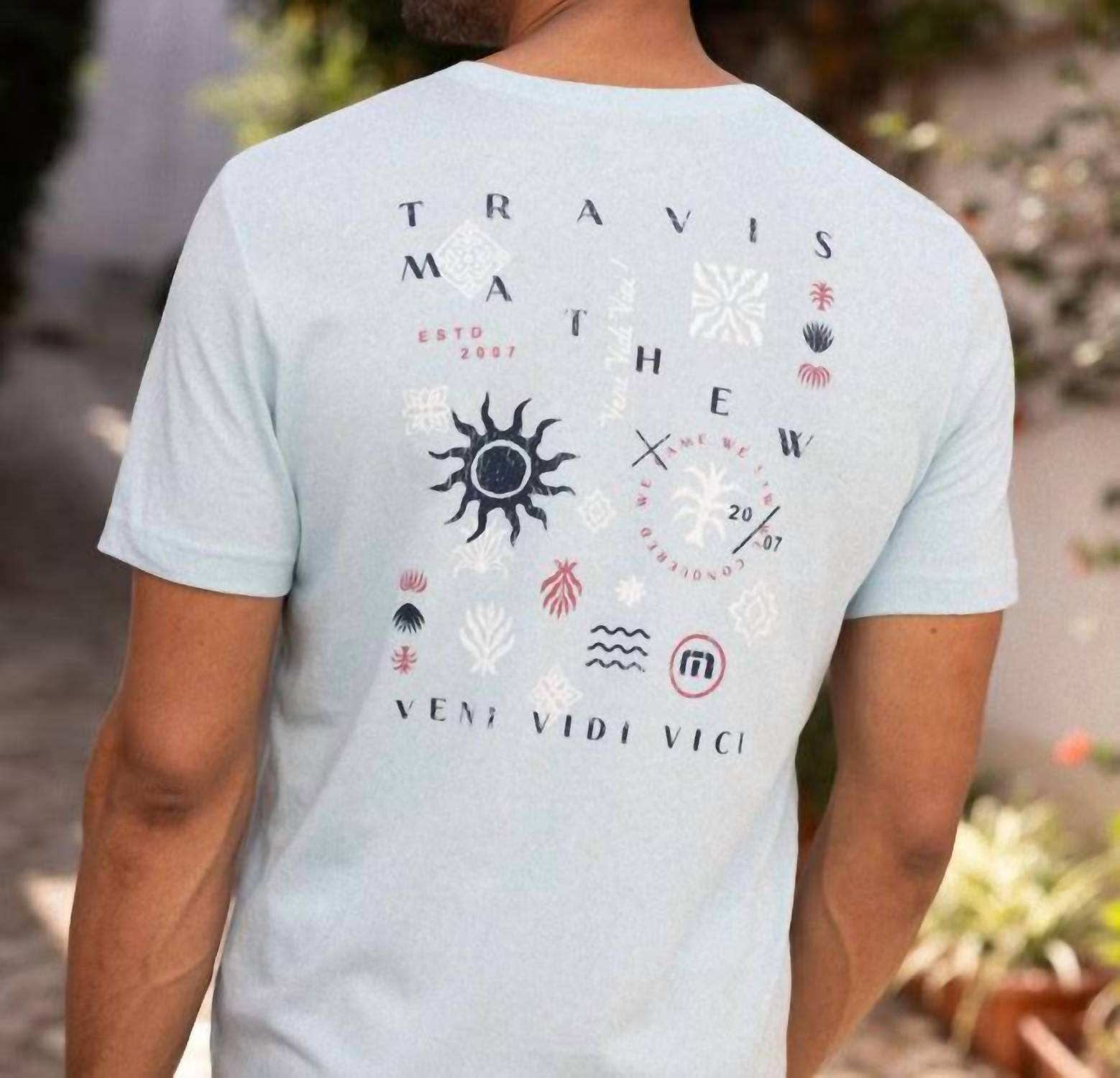 TravisMathew Euro Trip Short Sleeve Tee in cory blue - men's t-shirt - view 5
