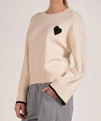 Elan - Heart Sweater Top
