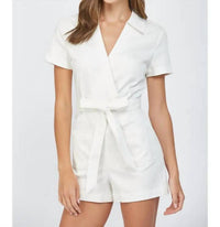 Fate by LFD That's A Wrap Romper in white - women's pants
