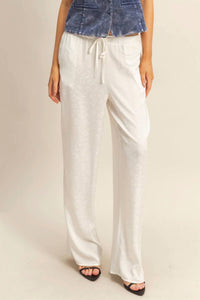 Golden - Domino Leopard Print Wide-leg Drawstring Pants