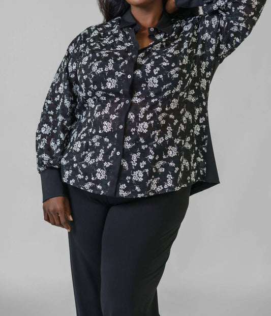 Jill Mcgowan - Mere Travel Knits Button Down Shirt - Plus