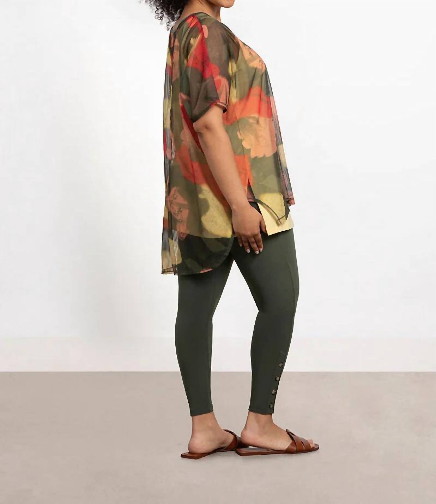 Sympli - Mesh Slit Back Tunic