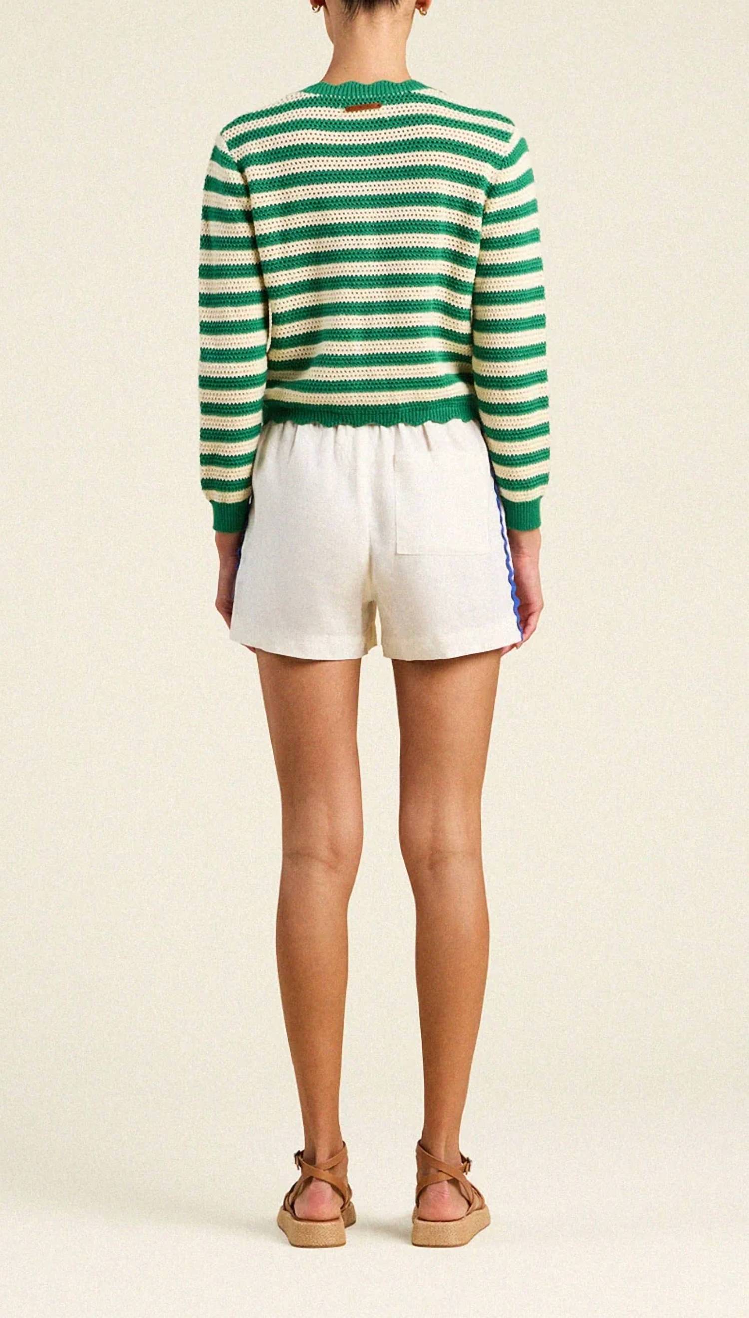 Trovata - Vento Cotton Stripe Cardigan