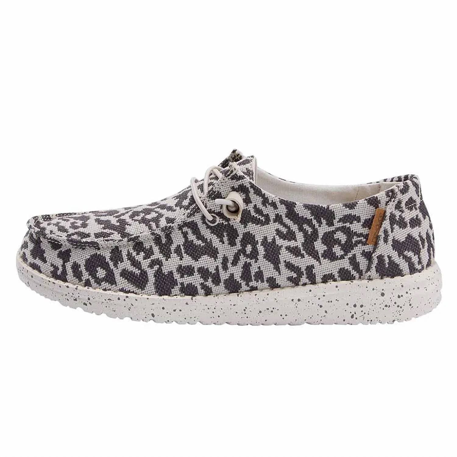 HEY DUDE Women's Wendy Cheetah Sneakers in grey - women's sneaker
