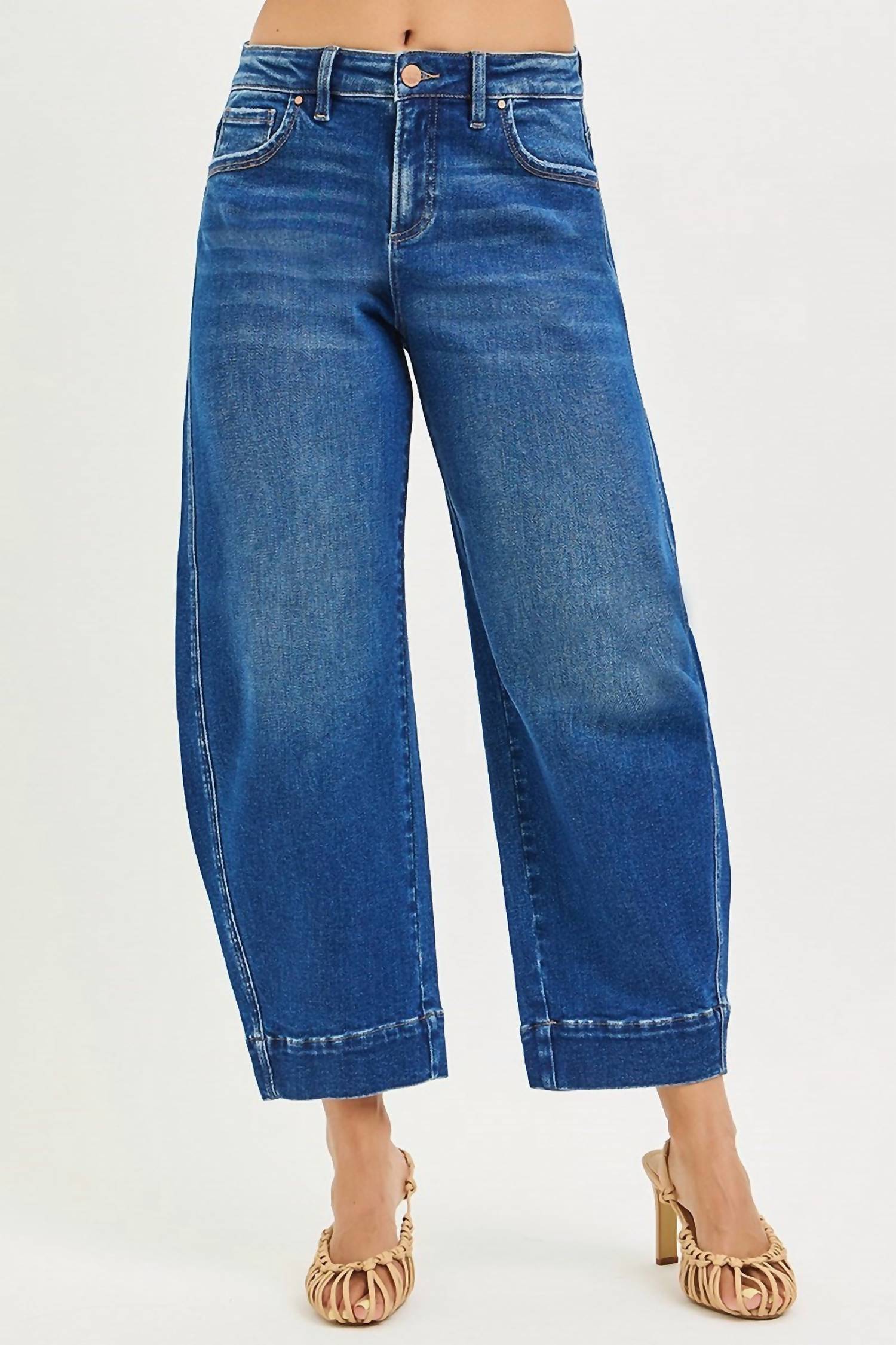 RISEN Sunset Barrel Jeans in med wash - women's jeans