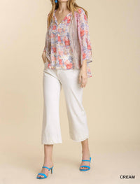 umgee Dual Desires Blouse in pink floral - women's blouse - view 4