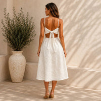 Mystery Resort - Aegean Whisper Midi Dress