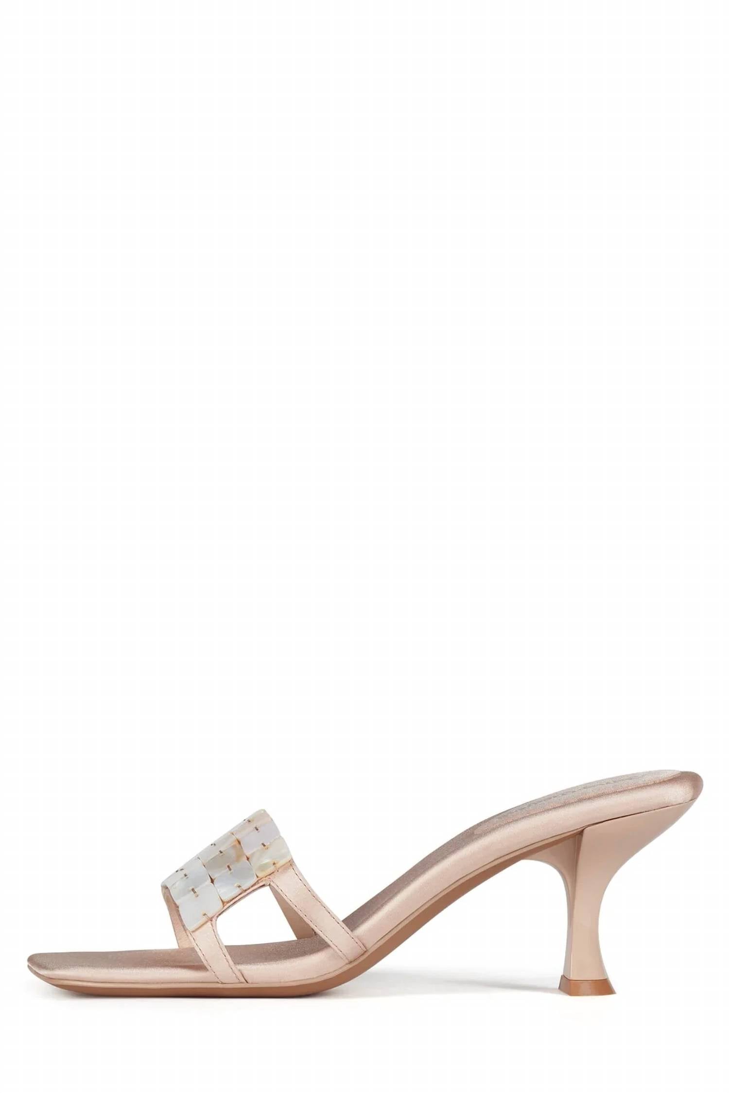 Jeffrey Campbell - Women's Abalone Shell Satin Slide Sandal