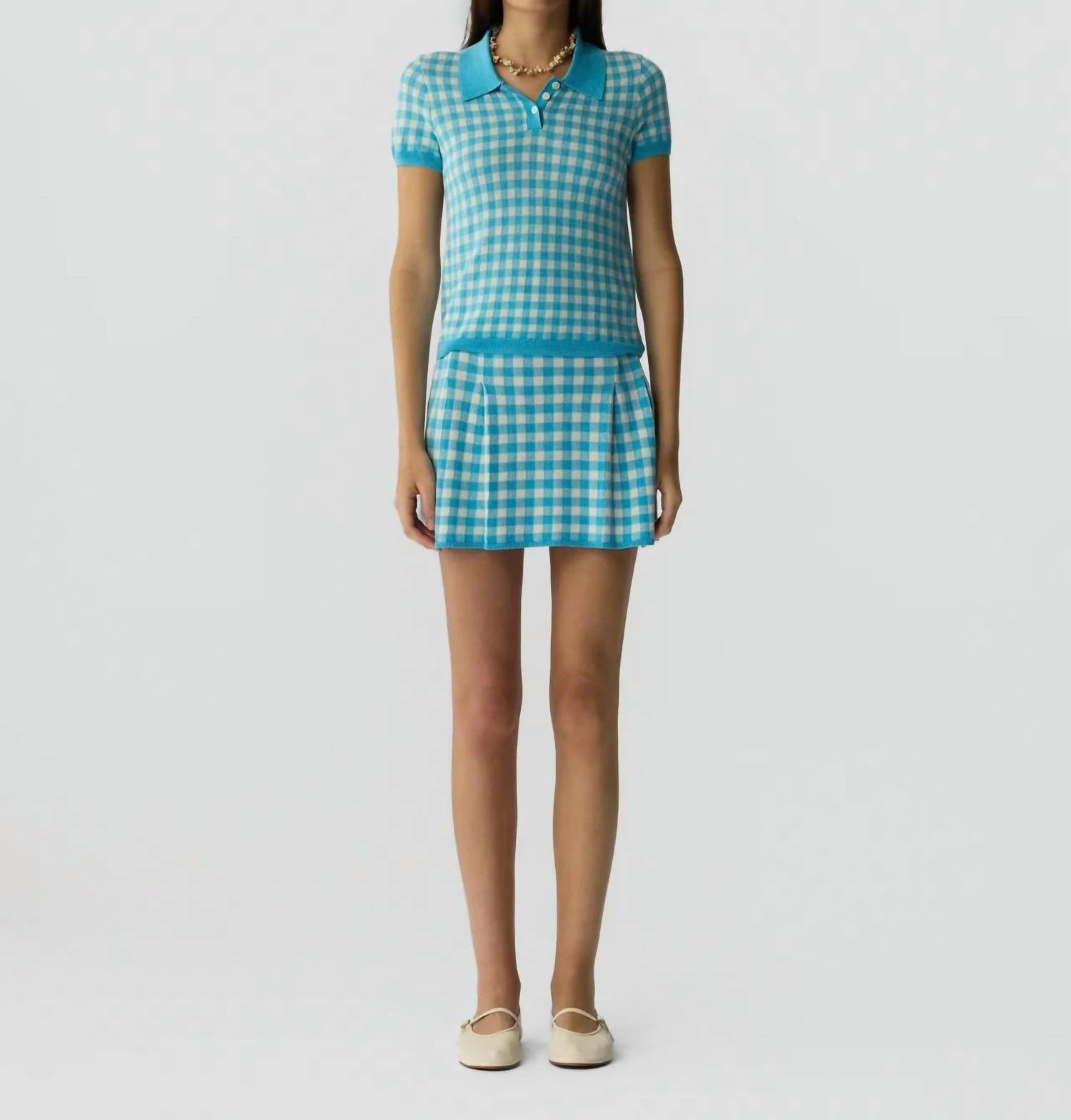 Guest In Residence - Gingham Shrunken Polo