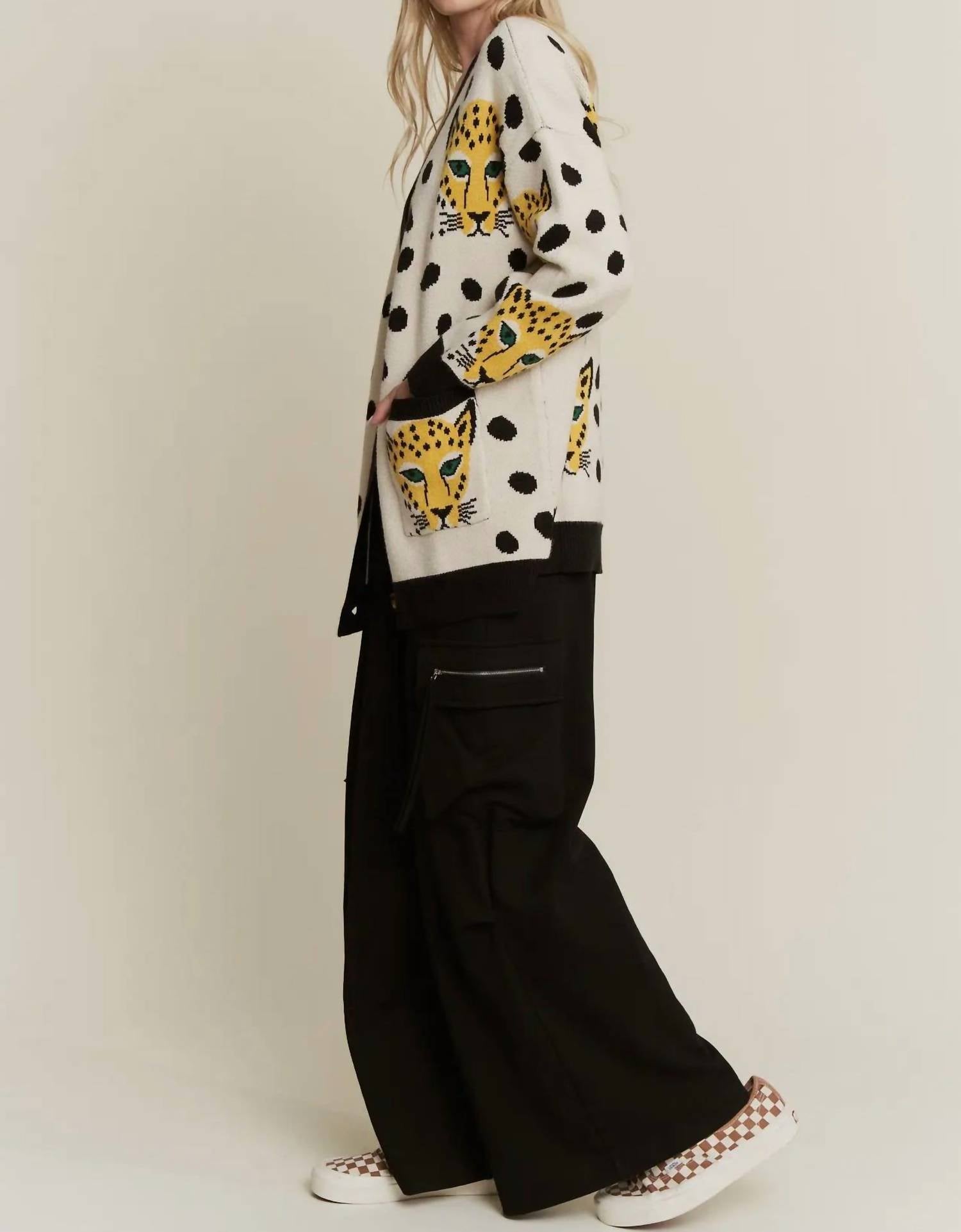 Jade By Jane - Button Down Cheetalicious Cardigan