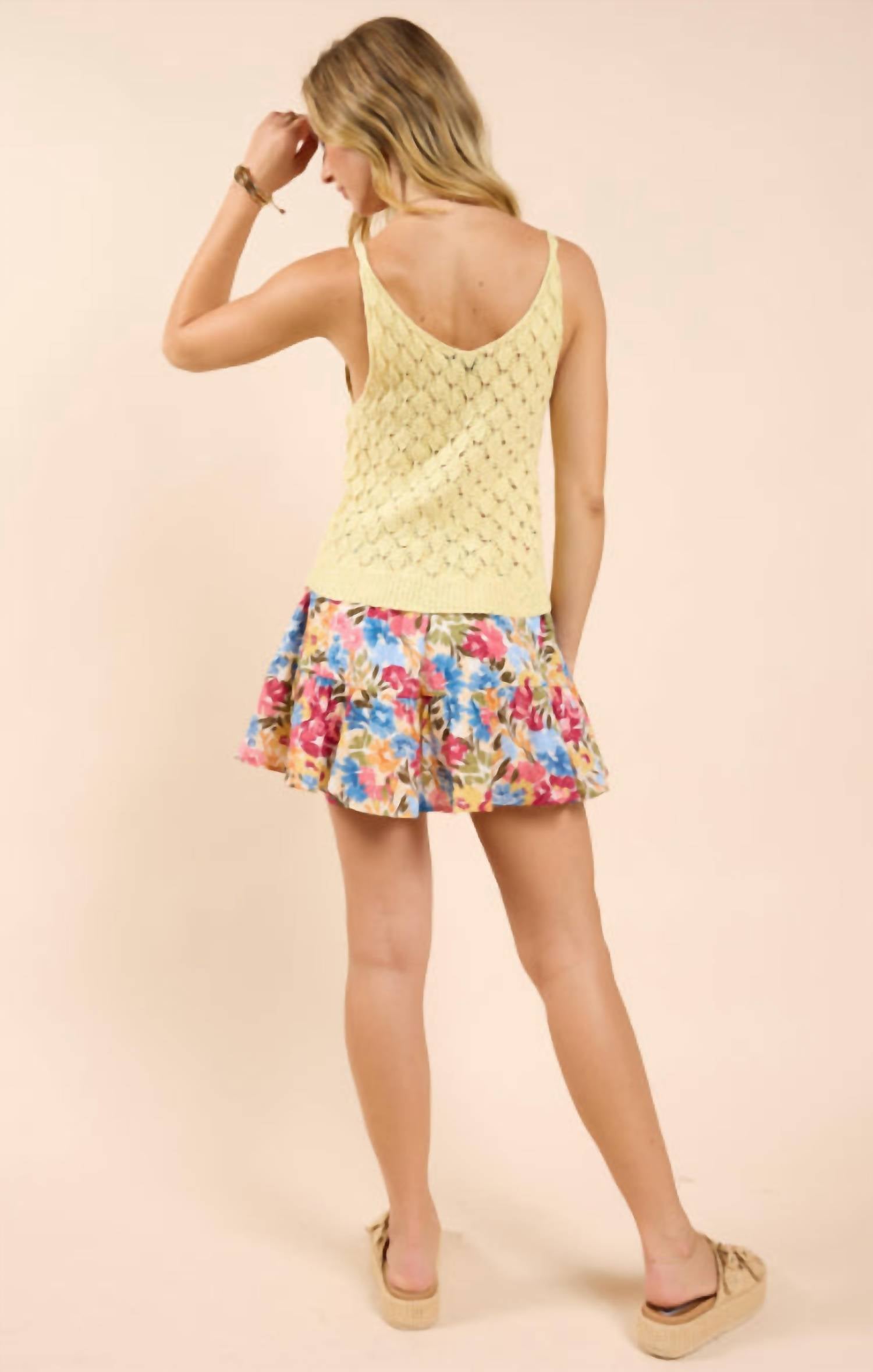 Sadie & Sage - FInd Yourself Open Work Sweater Tank