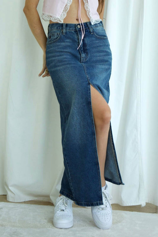 Kancan - Callie Denim Maxi Skirt