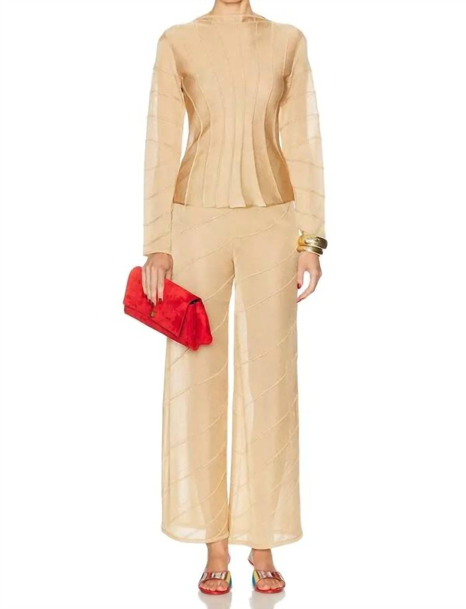 cult gaia Avril Knit Top in tierra - women's blouse - view 4