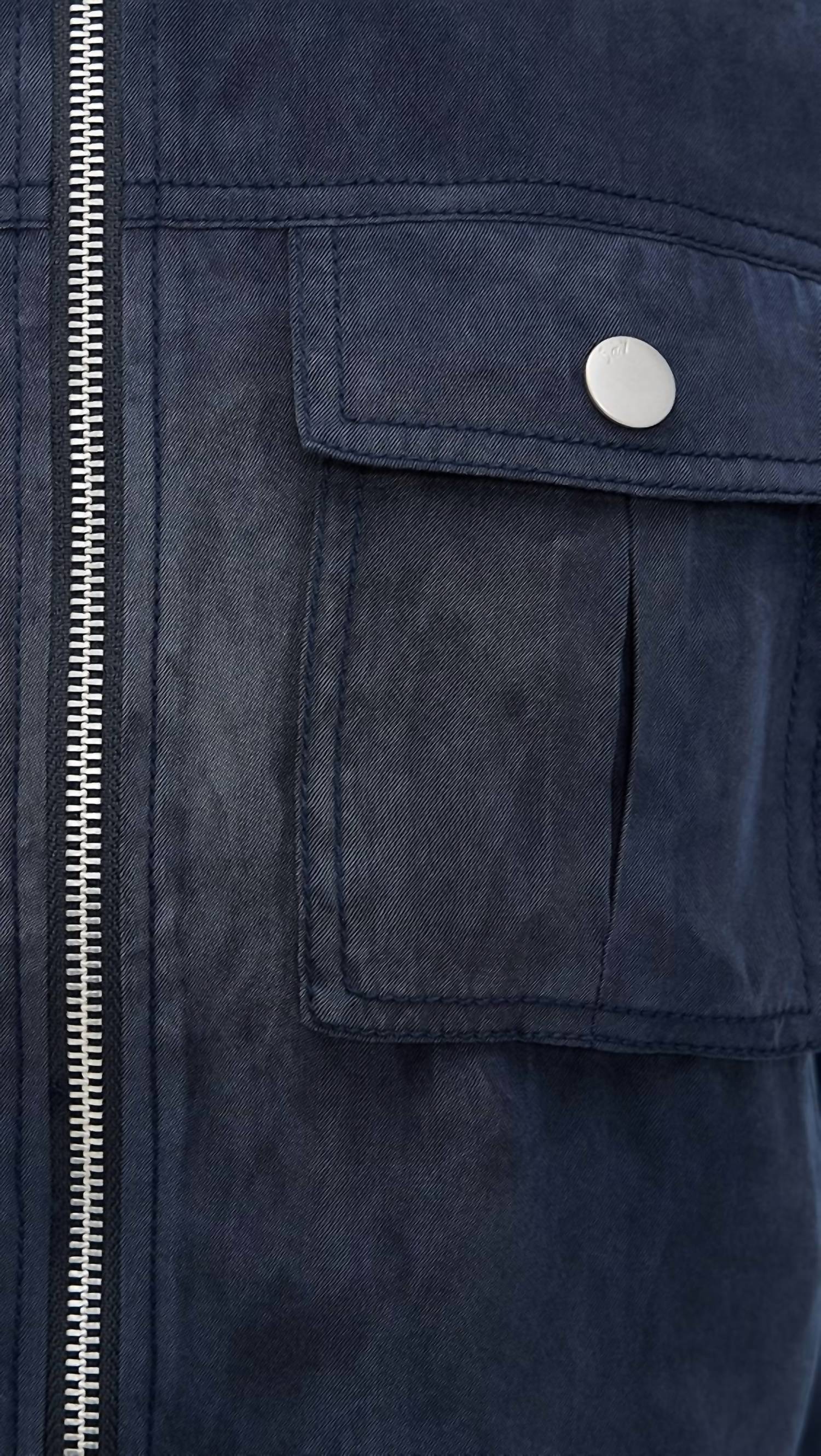 cinq a sept Dale Washed Twill Jacket in navy 1 - women's jacket - view 6