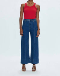Pistola - Penny High Rise Ankle-length Pintuck Jean