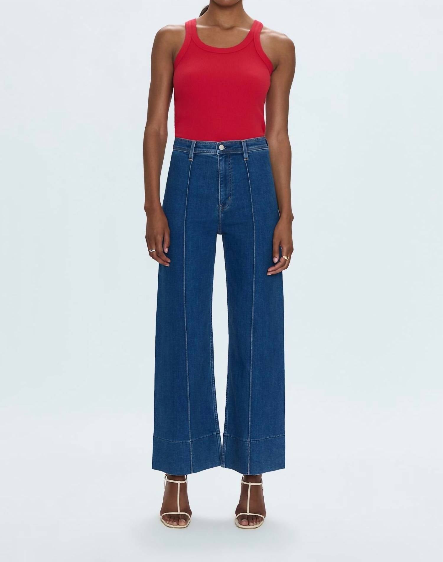 Pistola - Penny High Rise Ankle-length Pintuck Jean