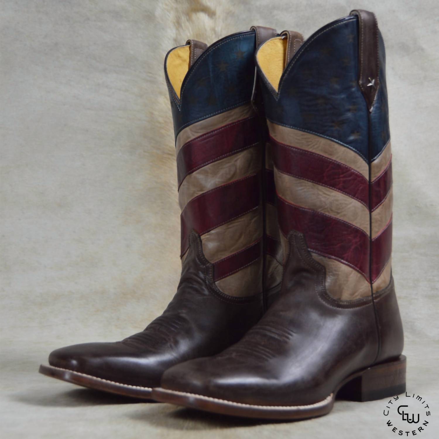 Null - Men's Old Glory Burnished American Flag Boots