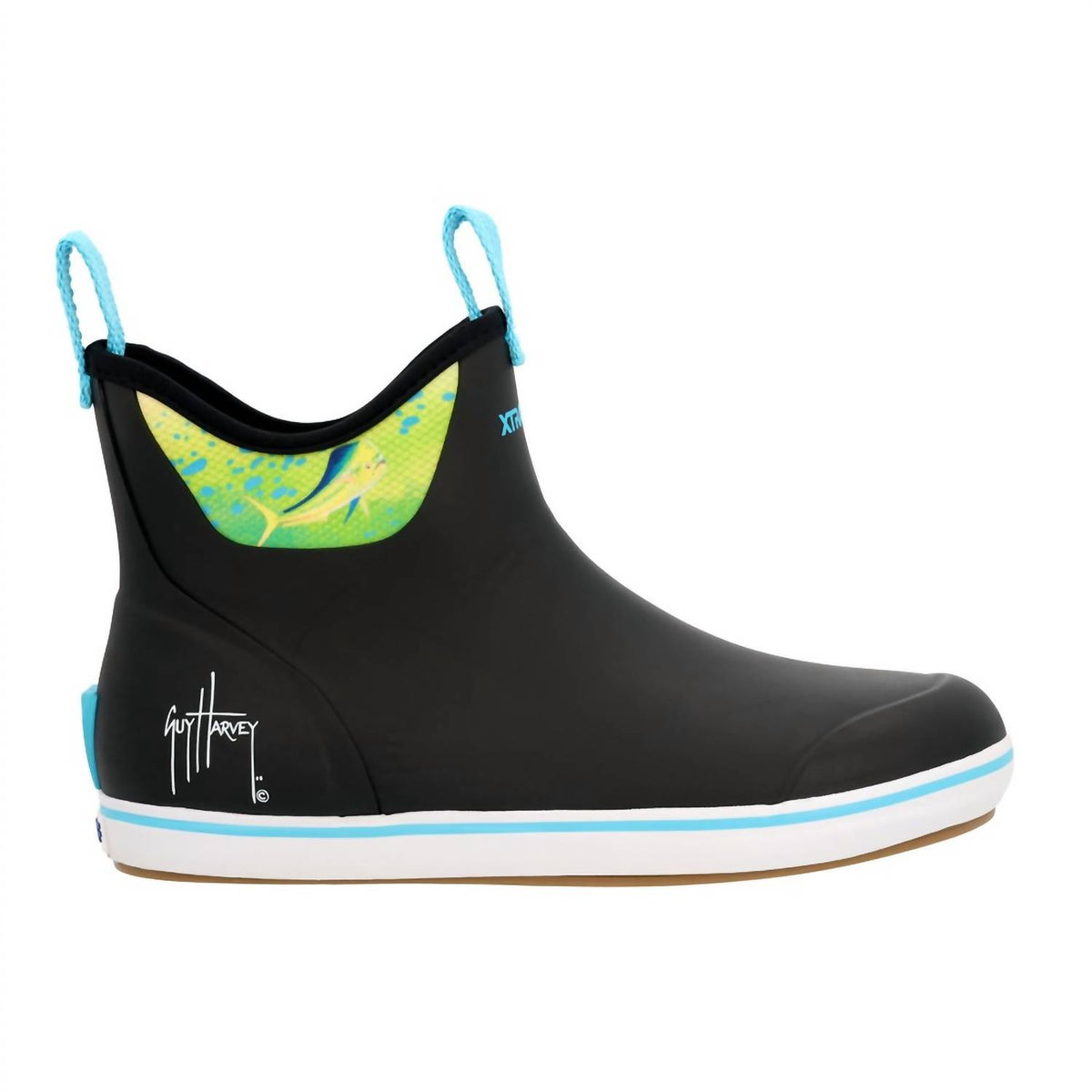 Rocky - Men's Xtratuf Guy Harvey X Ankle Deck Graphic Round Toe Pull On Boots