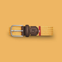 La Boucle Men's Mono Zermatt Belt in marigold - men's accessory