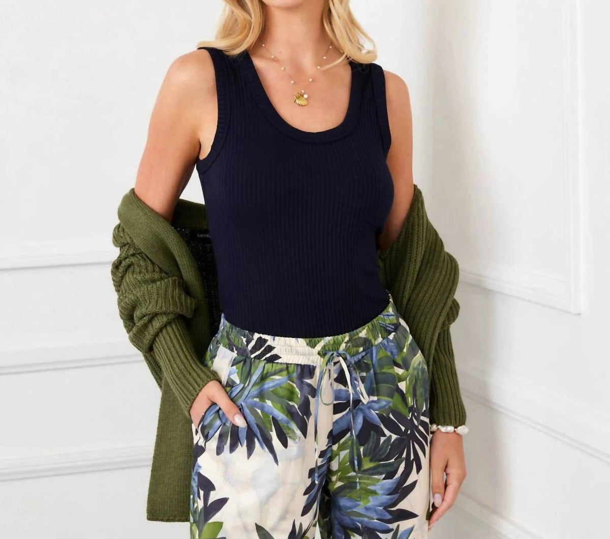 Karen Kane - Ribbed Scoop Neck Tank Top