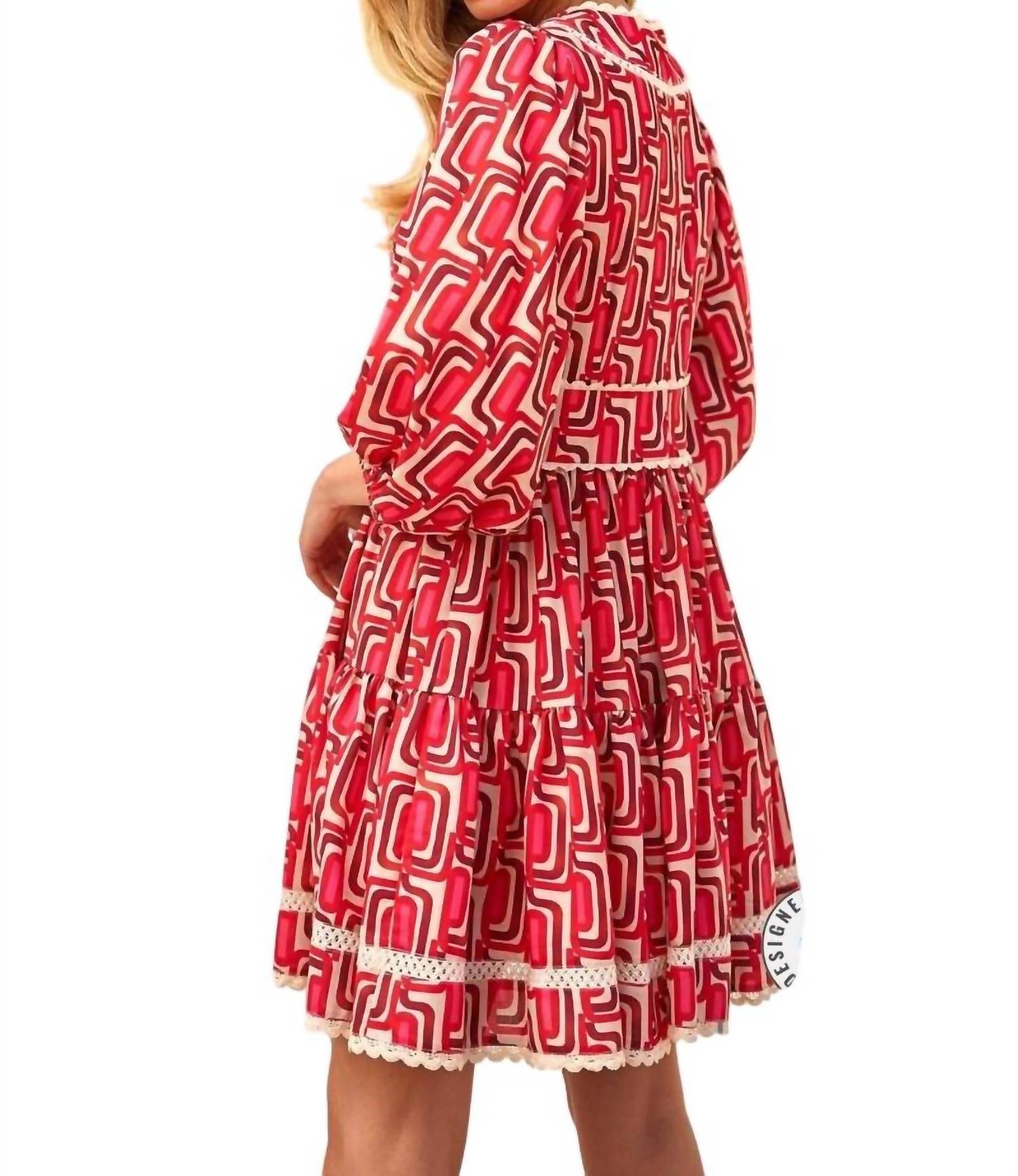 Choklate Paris - Camille Abstract Print Skater Dress