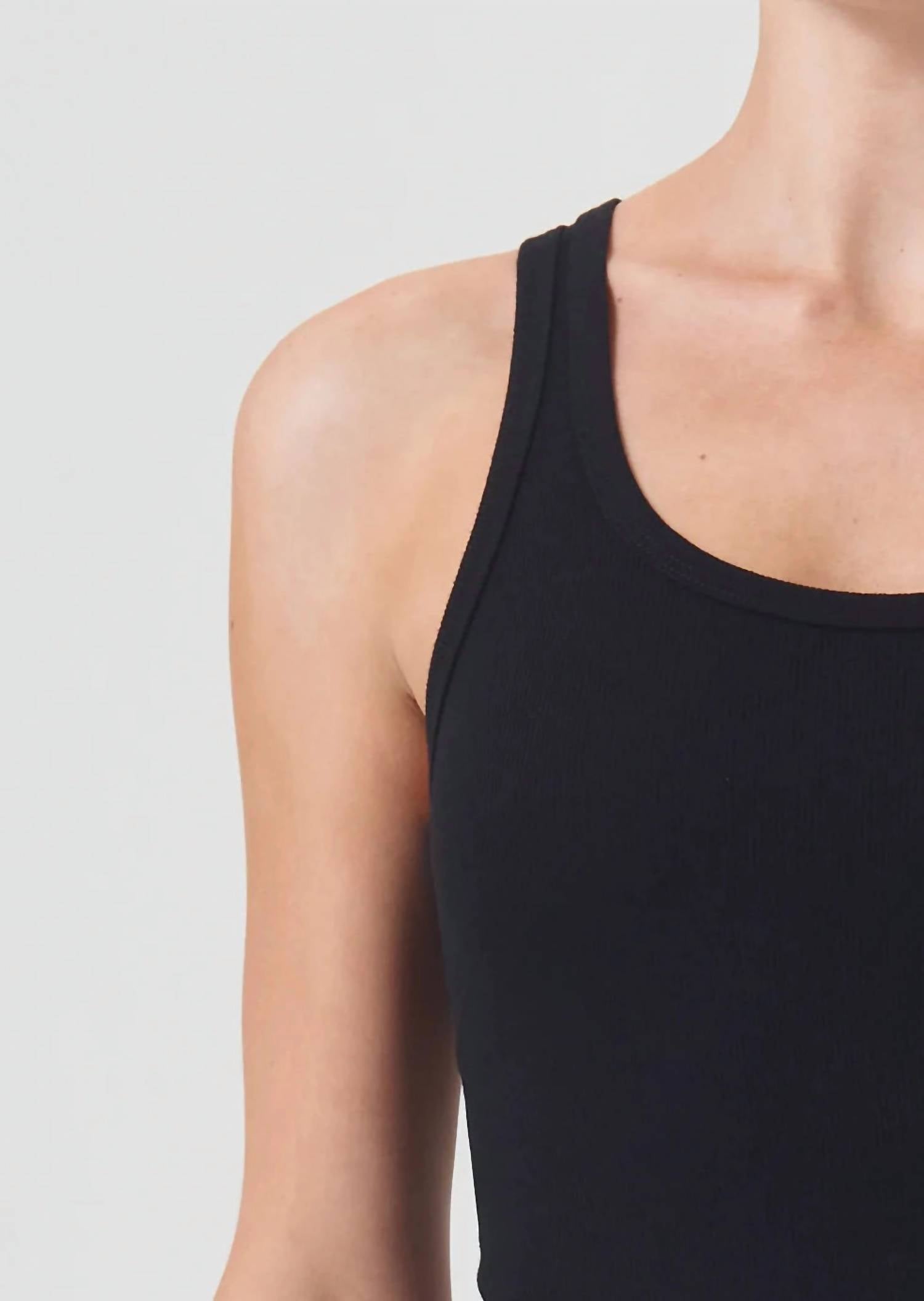 Agolde - Women's Maria Rib Tank Thong Bodysuit