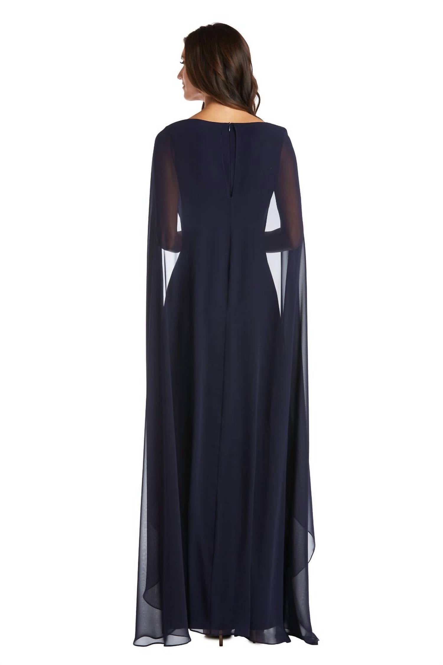 R&M Richards - Chiffon Duster Cape Gown