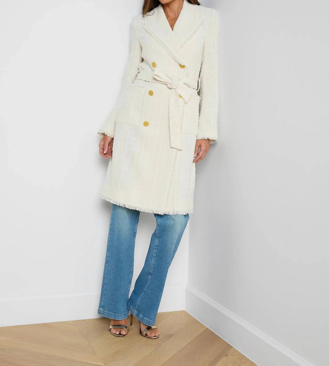 L'Agence - Cooper Unlined Tweed Coat