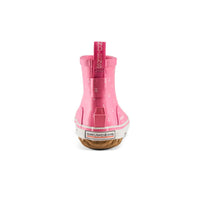 Grundens Kid's Guppy Rain Boots in pink anchor - kids' shoe - alternate view
