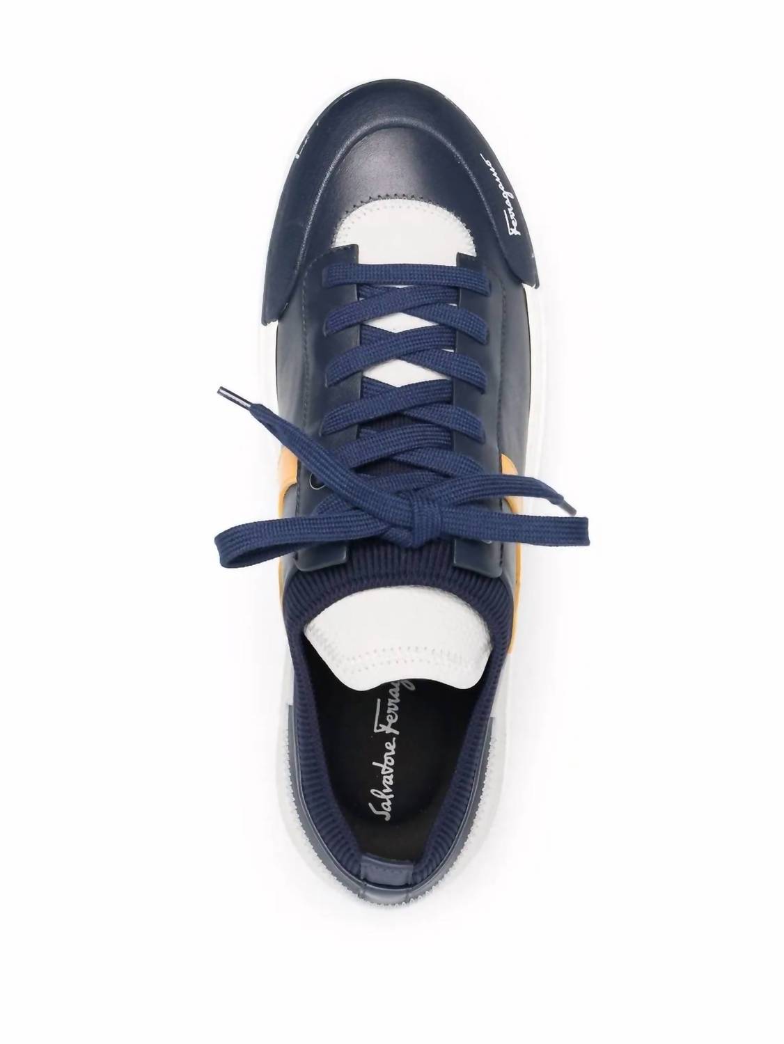 Salvatore Ferragamo Men's Logo-print Lace-up Sneakers in blue - men's sneaker - view 231