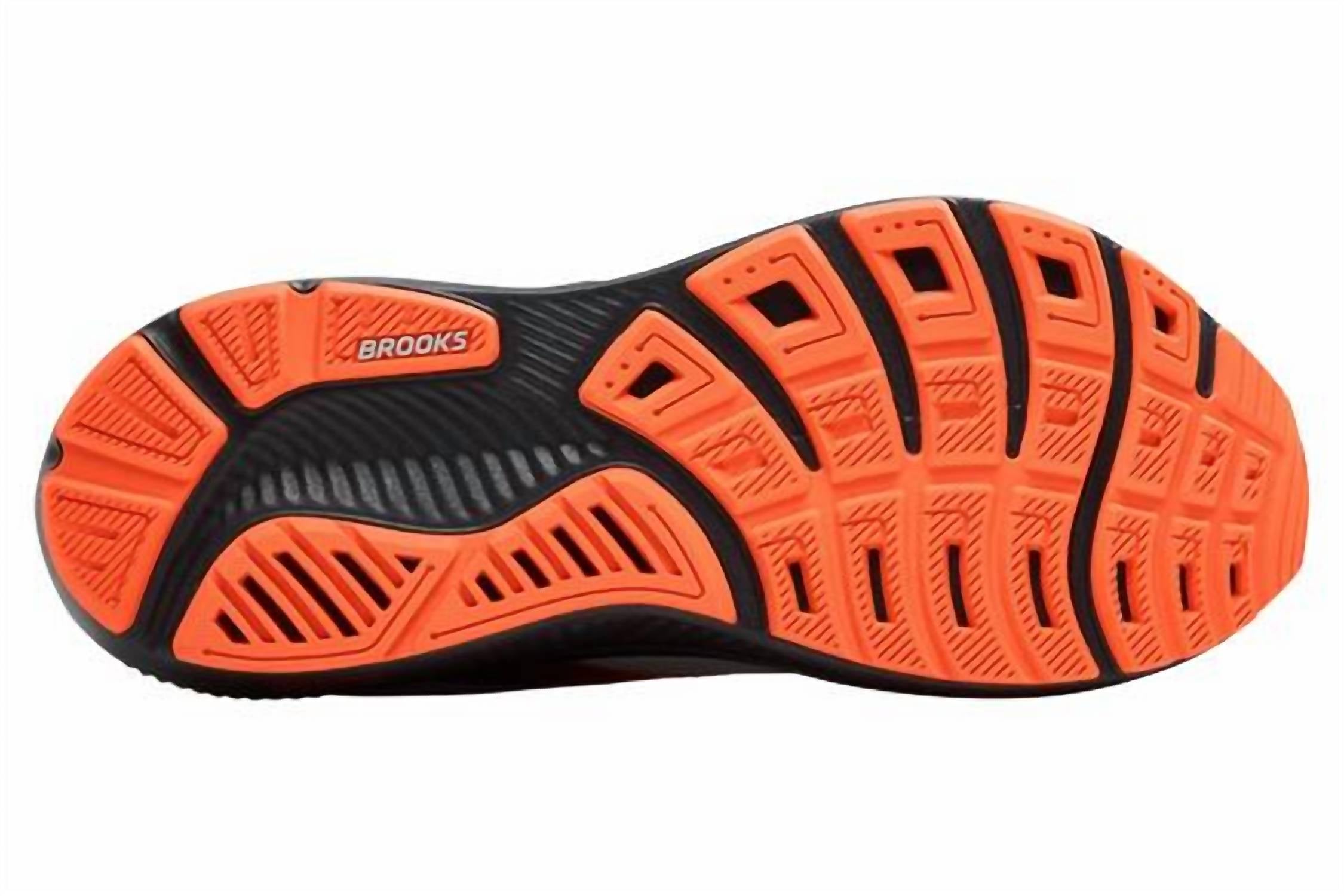 BROOKS Men's Ghost 17 Running Shoes in oyster mushroom orange ebony 3 - men's shoe - view 4