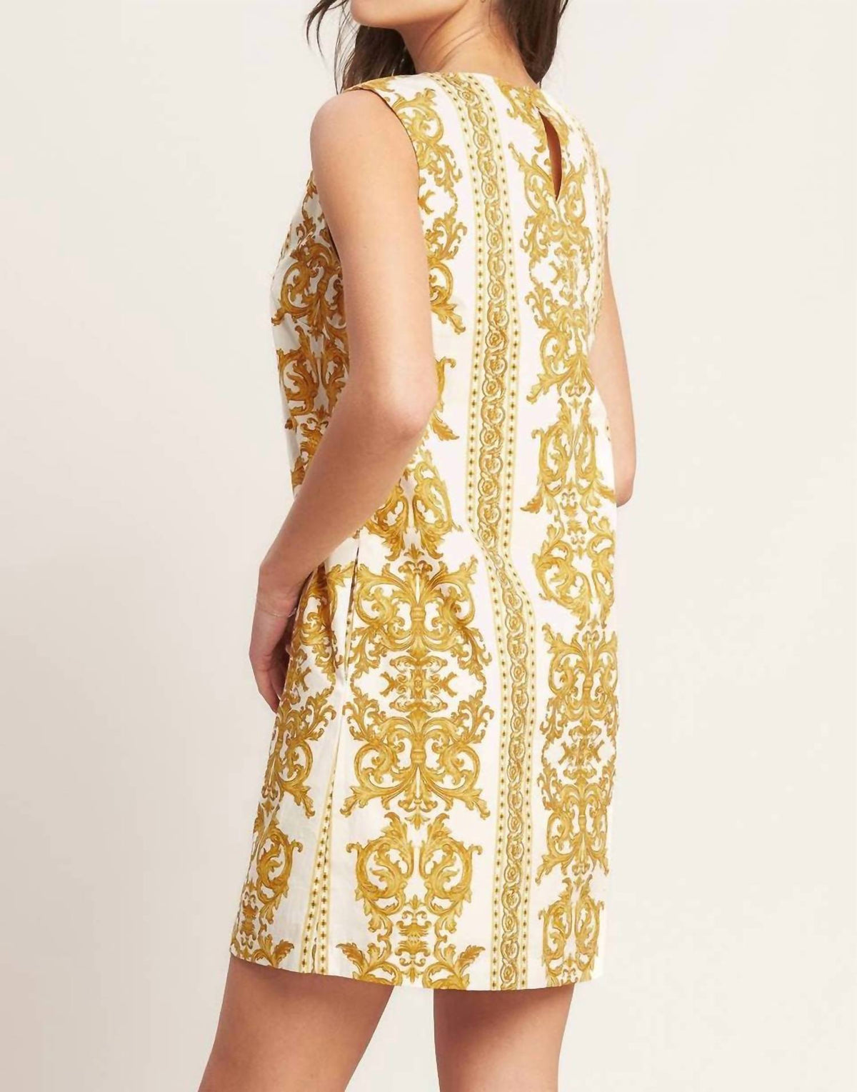 Flying Tomato - Printed Woven Mini Shift Dress