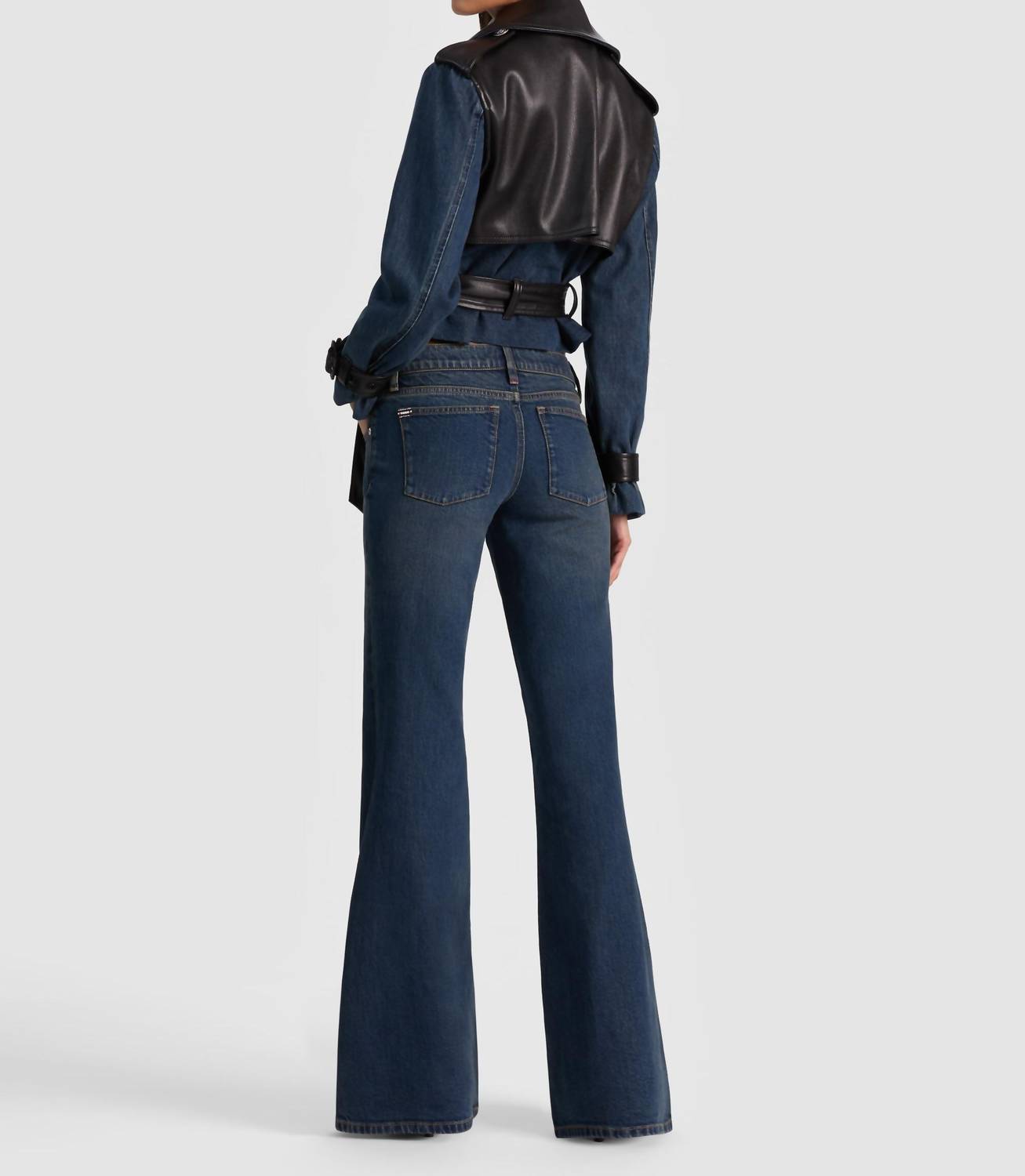 Alice + Olivia - Keith Cropped Denim Trench Coat