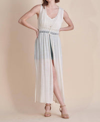 Allie Rose - Textured Woven Sleeveless Duster