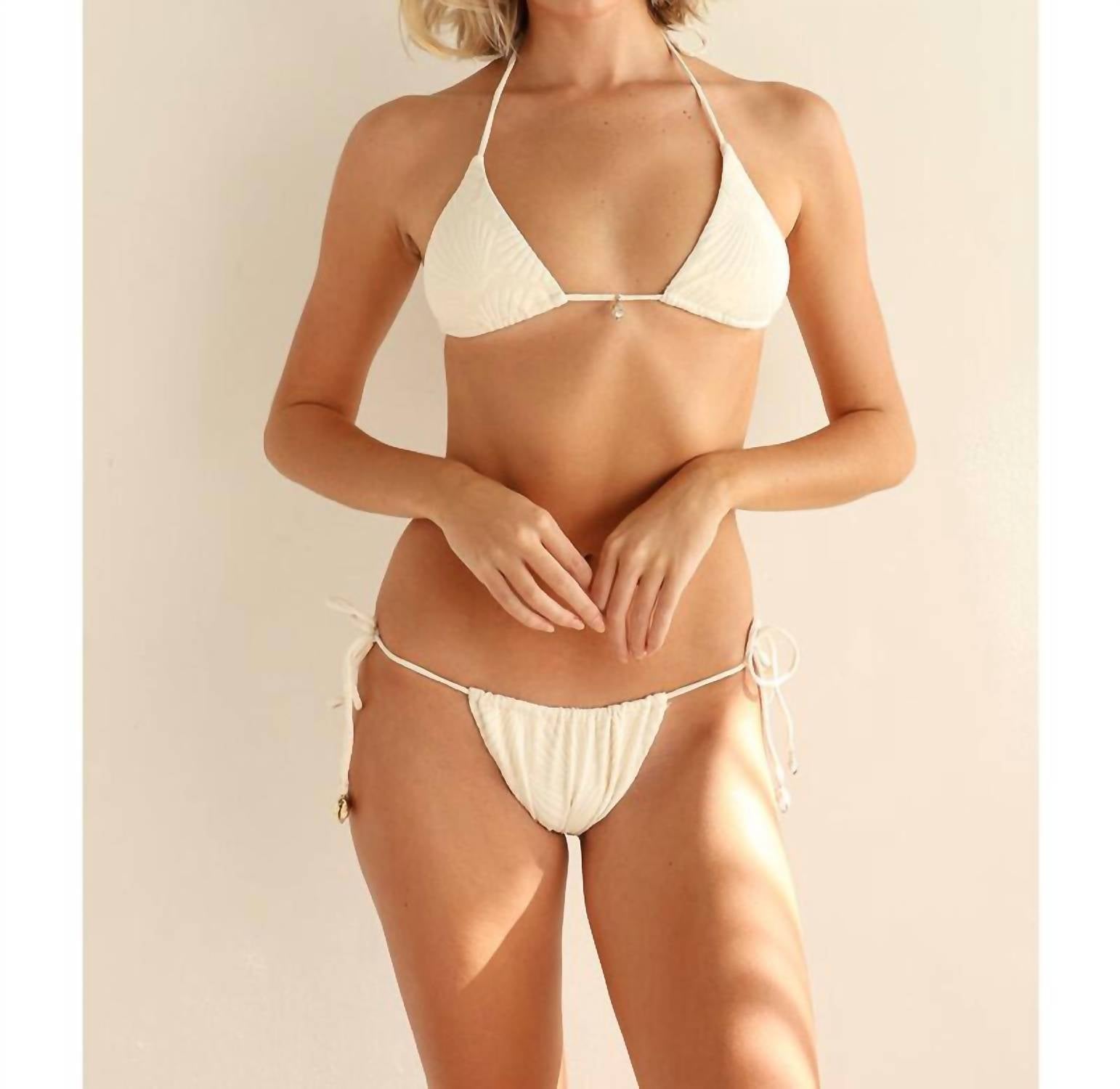Dippin' Daisy's Paris Cheeky Bikini Bottom in seashell - women's swimwear