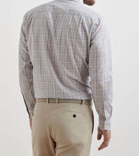 PETER MILLAR Orvieto Cotton Shirt in nebula blue - men's shirt - detail view