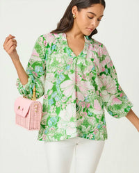 Lilly Pulitzer - LOURDES 3/4 SLEEVE COTTON TOP