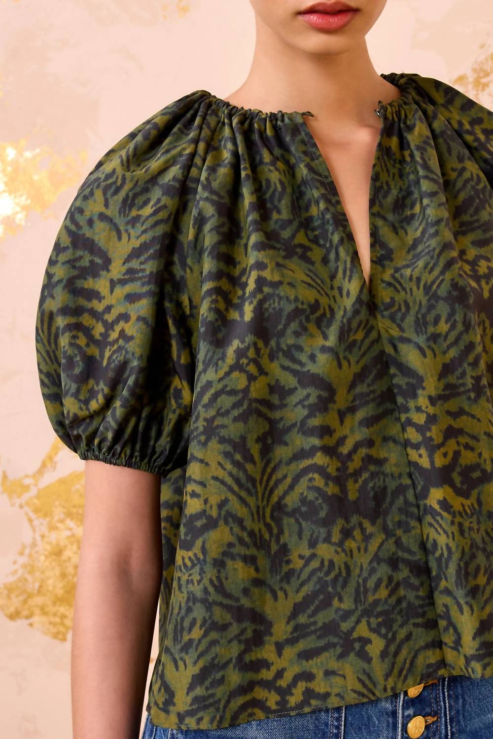 Ulla Johnson - Talie Silk Short Sleeve Blouse
