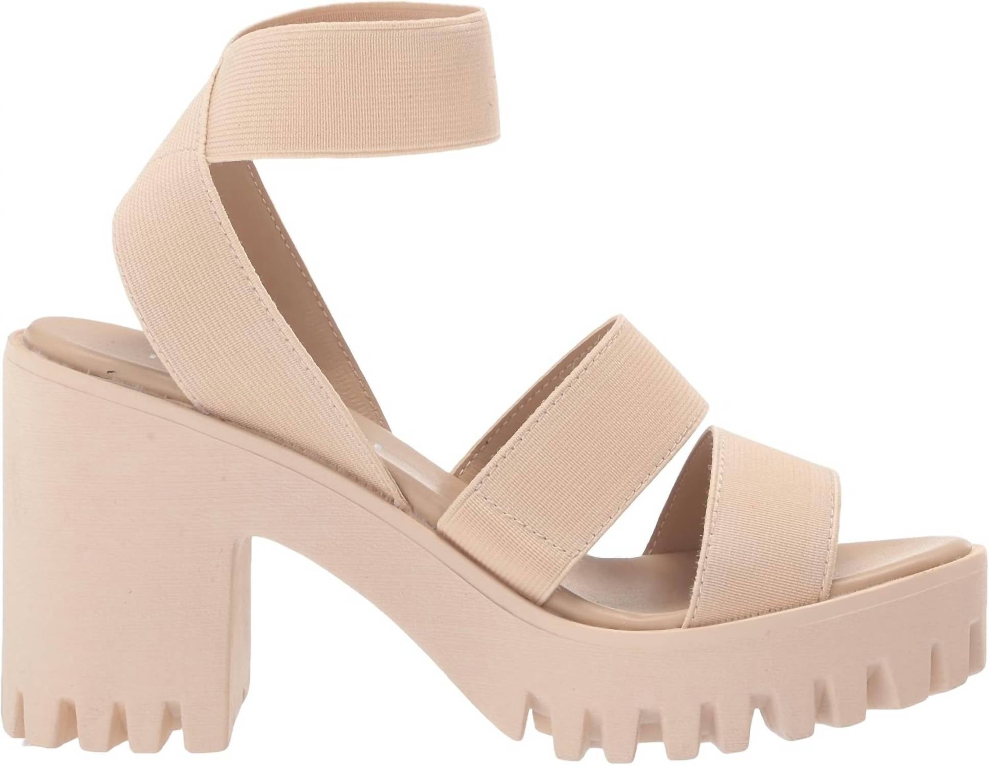 Madden Girl - Women's Lug Sole Ankle Strap Slip On Heeled Sandal