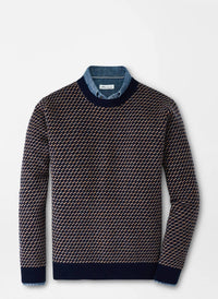 PETER MILLAR Norwegian Fisherman Crew Sweater in navy - women's sweater - view 4