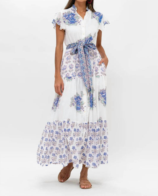 Oliphant - Ruffle Collar Button Maxi Dress