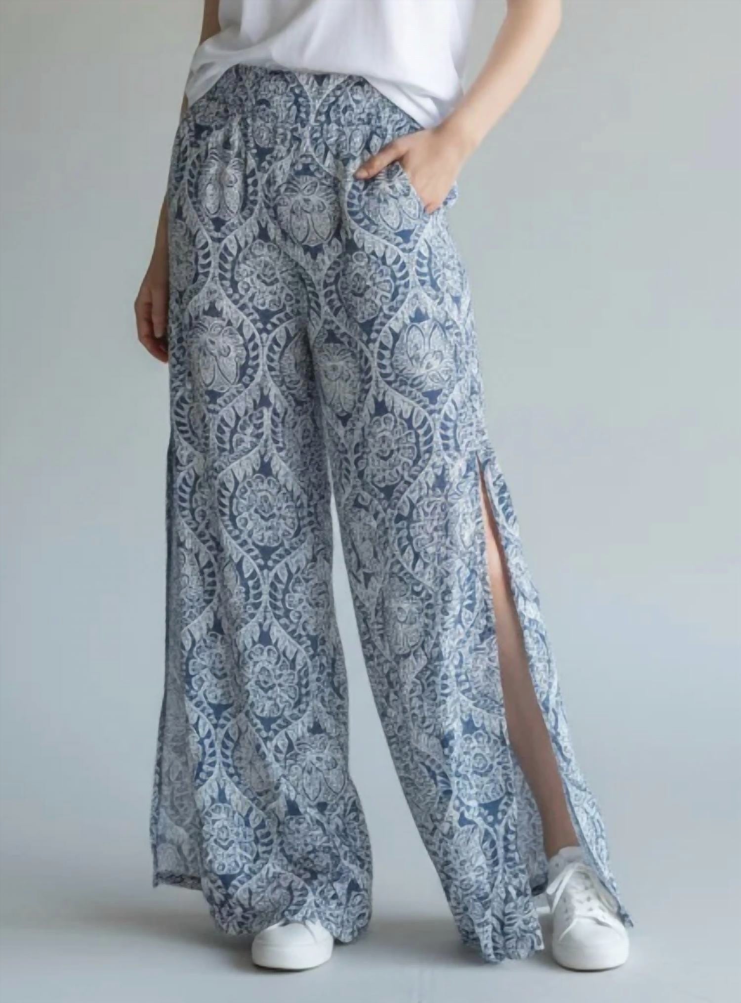 Elan - Bandana Side Slit Pants