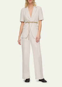Lafayette 148 - Short Sleeves Blazer with Belt