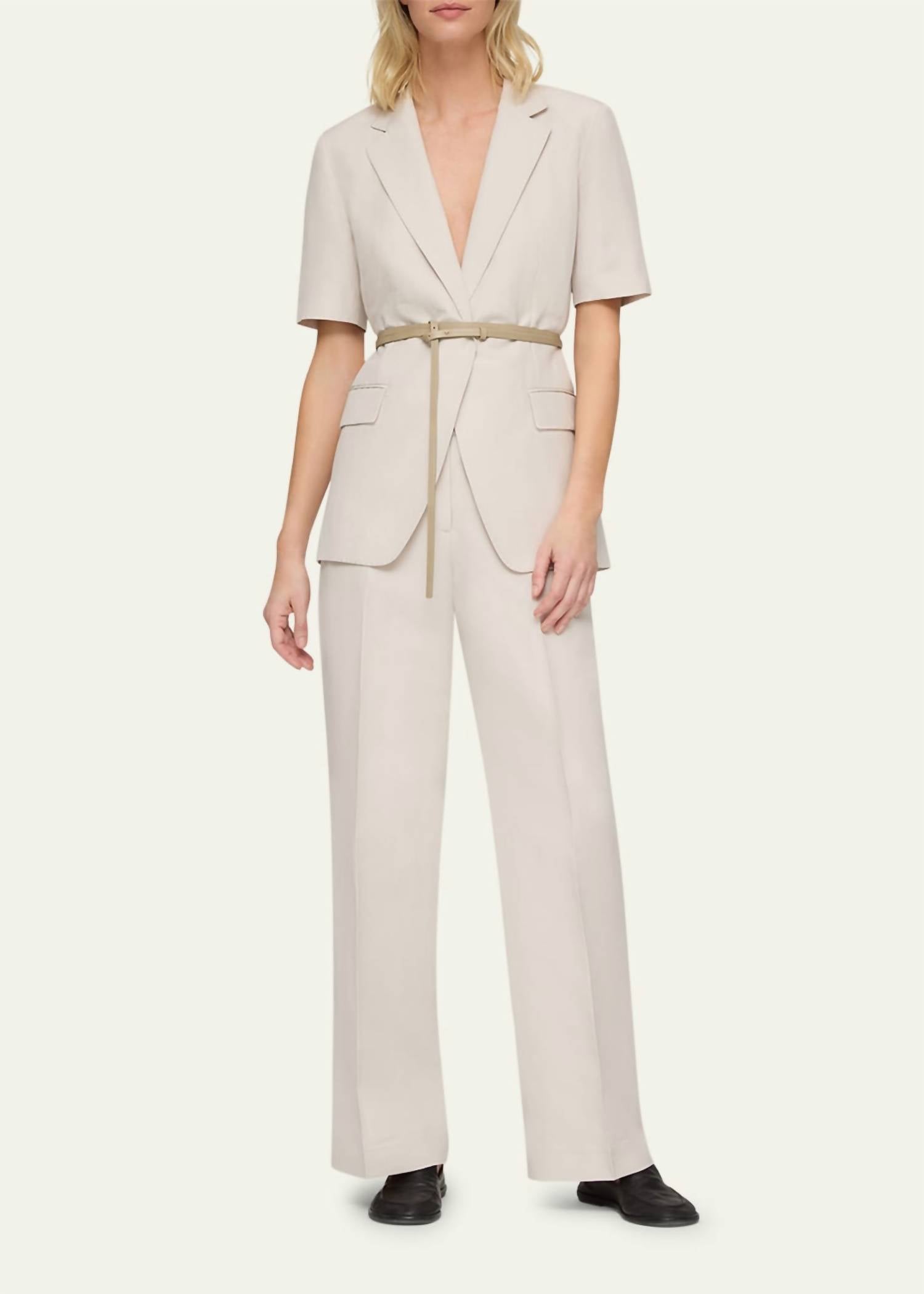 Lafayette 148 - Short Sleeves Blazer with Belt