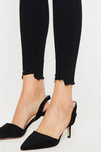 Kancan - High Rise Button Fly Distressed Super Skinny Jeans