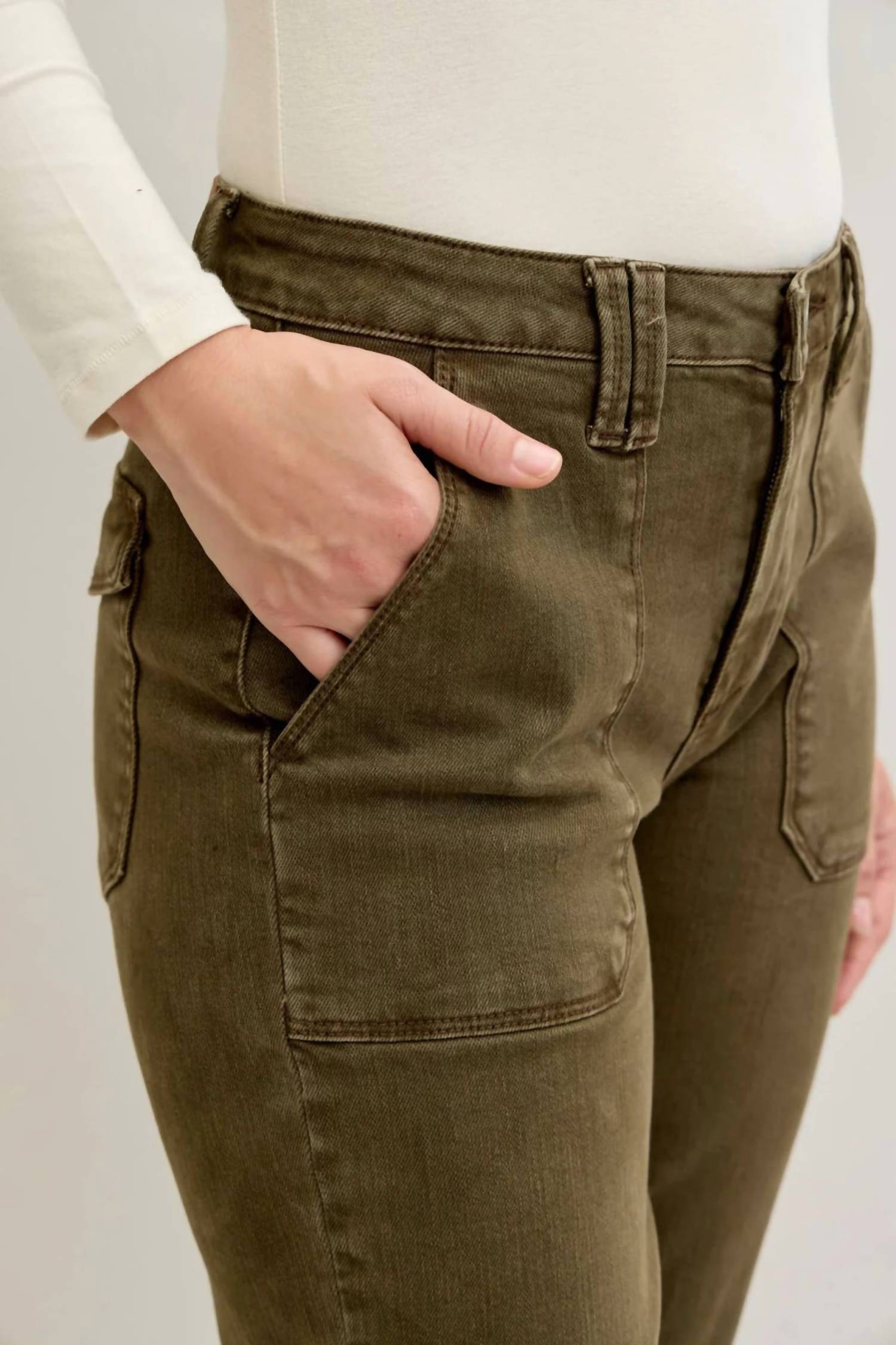Judy Blue - High Waist Aurora Weekender Garment Dyed Cuffed Jean
